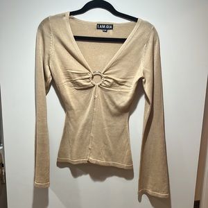 IAMGIA UNWORN beige long sleeve top